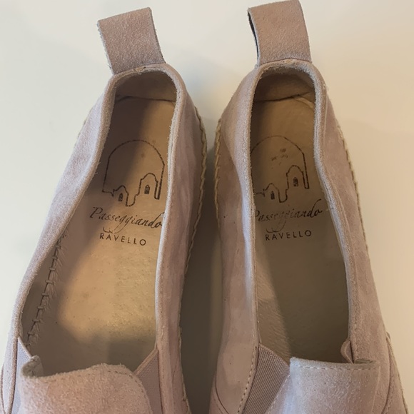 Passeggiando Ravello- pink/nude suede espadrille slip on, size 41 - Picture 7 of 11